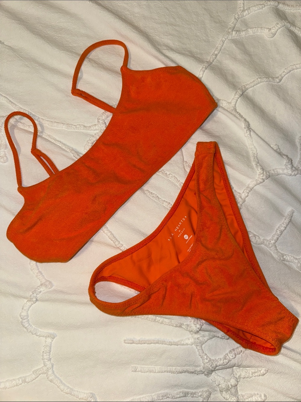 Pacsun Terry Cloth Orange Bikini Set